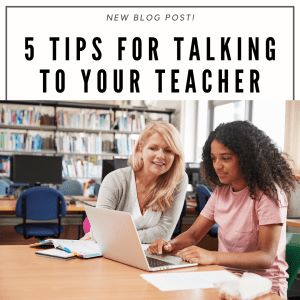 | The South Pasadenan | South Pasadena News 5 Tips for talking to your teacher. Photo of a tutoring session with a smiling tutor and a student on her laptop.